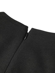 Women's Hepburn-Style Waisted Little Black Dress