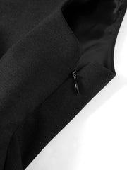 Women's Hepburn-Style Waisted Little Black Dress
