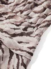 Women's Vacation-Style Zebra-Print Dress