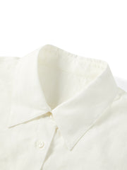 Women's Casual Waist-Pleated Long-Sleeve Shirt