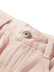 Women's Casual Pink Wide-Leg Jeans