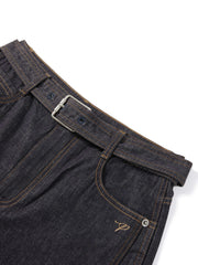 Women's Casual Relaxed Wide-Leg Cropped Jeans