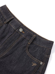 Women's Casual Relaxed Wide-Leg Cropped Jeans