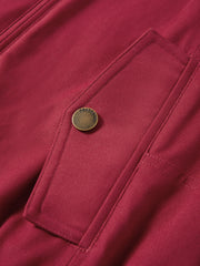Women's barn-style cropped stand-collar jacket