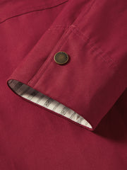 Women's barn-style cropped stand-collar jacket