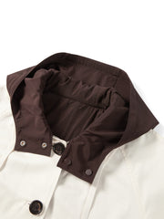 Women's Casual Reversible Cropped Trench Coat