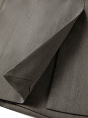 Women's casual double-breasted wool blazer