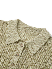 Women's Commuter Openwork Short-Sleeve Knit Polo