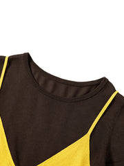 Women's Caramel Tencel-Mix Tee & Bottoms Set