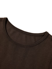 Women's Caramel Tencel-Mix Tee & Bottoms Set