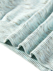 Women's Melange Color-Block Short-Sleeve Knit Cardigan