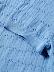 Women's Intellectual Cable-Knit Short-Sleeve Sweater