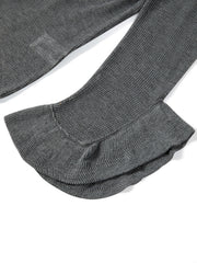 Women's Elegant Ruffle-Trim Knit Cardigan