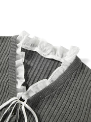 Women's Casual Lustrous Convertible Knit Cardigan