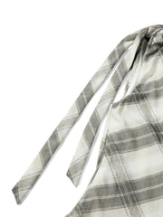 Women's French-Style Vintage Plaid Print Dress