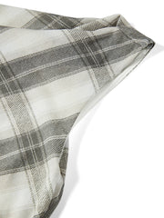 Women's French-Style Vintage Plaid Print Dress