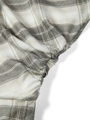 Women's French-Style Vintage Plaid Print Dress