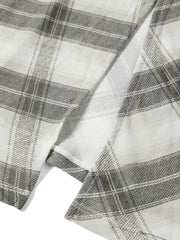 Women's French-Style Vintage Plaid Print Dress