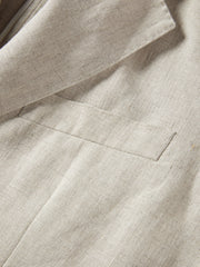 Women's Casual Linen Detachable-Lining Blazer