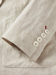 Women's Casual Linen Blazer Set