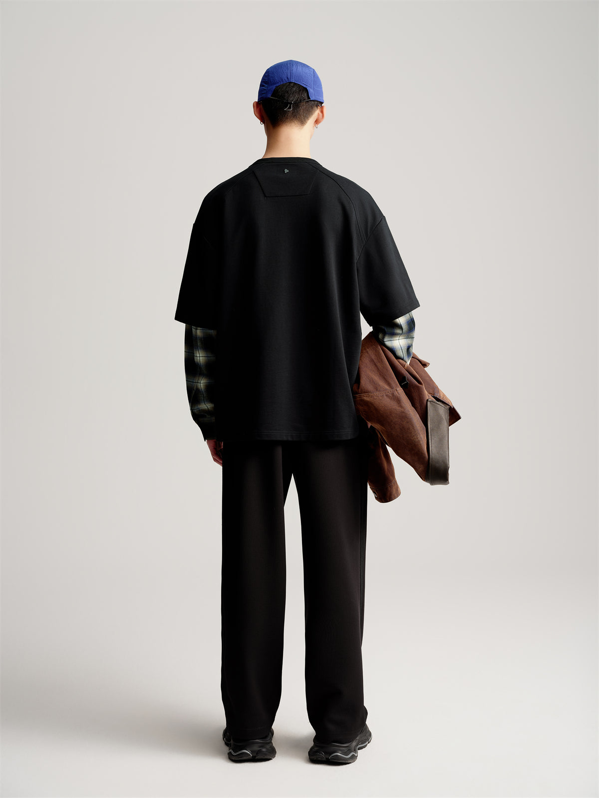 Men's Layered-Look Panel Long-Sleeve T-Shirt