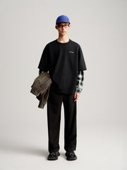 Men's Layered-Look Panel Long-Sleeve T-Shirt