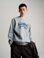 Men's Letter Appliqu¨¦ Pullover Sweatshirt
