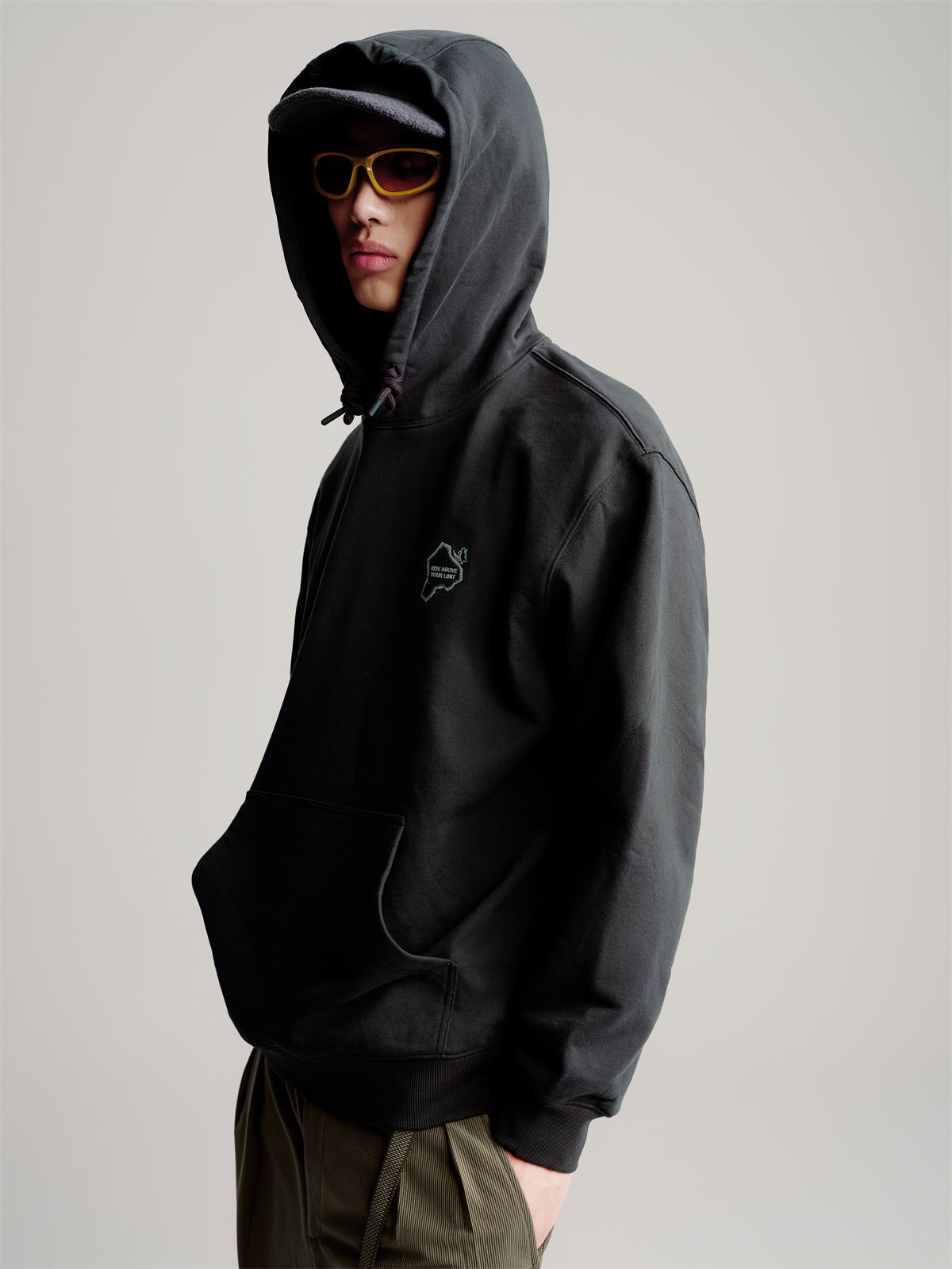 Men's Printed and Embroidered Hoodie