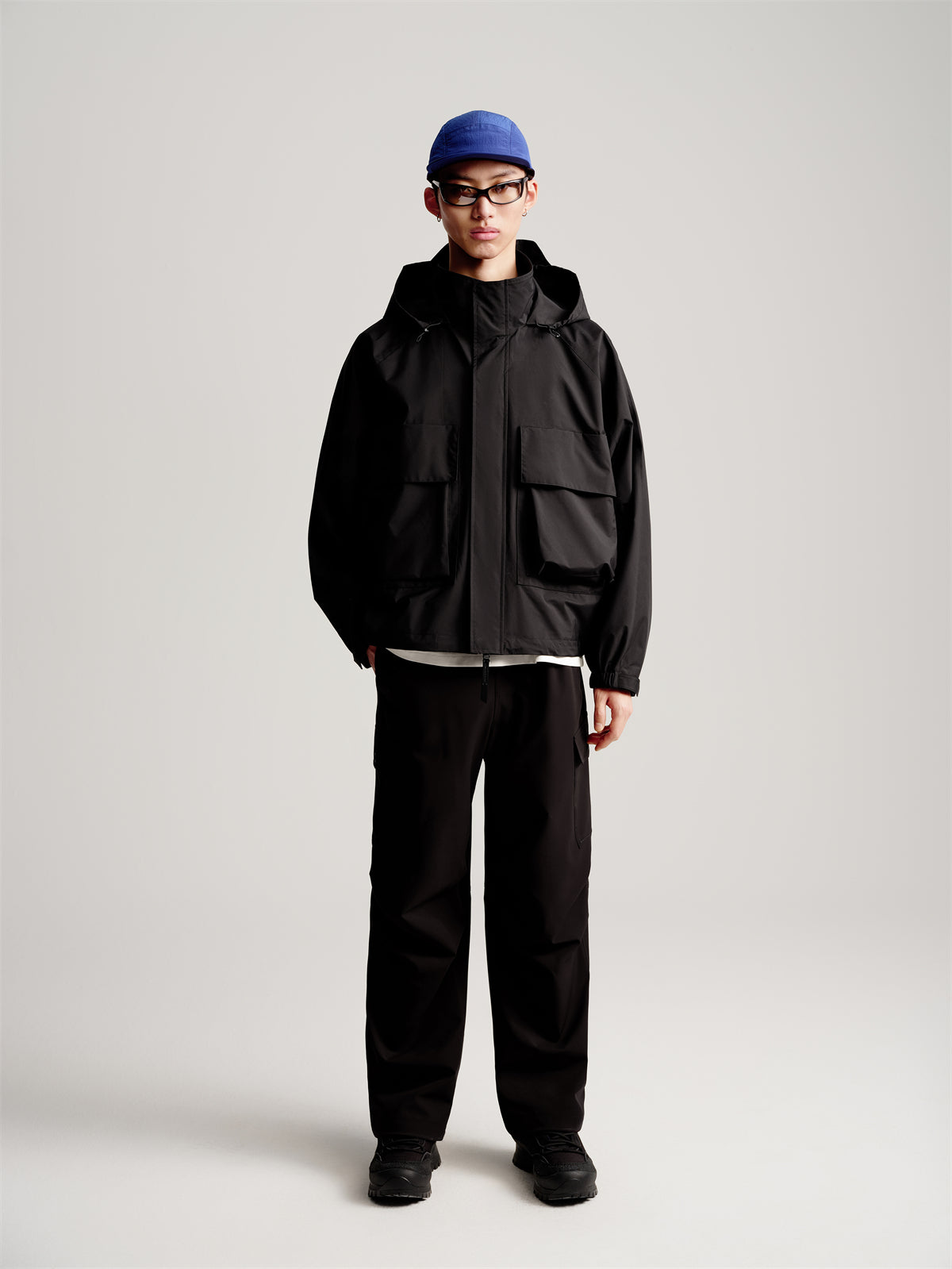 Men's Drawstring Outdoor Hooded Jacket