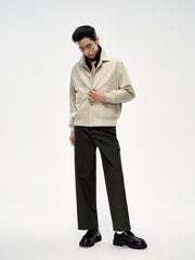 Men's Stretch Faux Suede Jacquard Jacket
