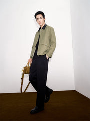 Men's Vintage Tweed-Texture Quilted Jacket