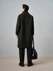 Men's Double-Breasted Alpaca Blend Coat