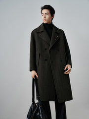 Men's Double-Breasted Alpaca Blend Coat