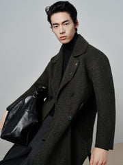 Men's Double-Breasted Alpaca Blend Coat