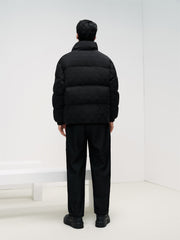 Men's Allover Tonal Printed Puffer Jacket