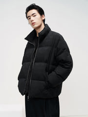 Men's Allover Tonal Printed Puffer Jacket