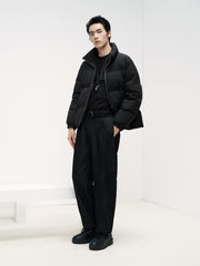 Men's Allover Tonal Printed Puffer Jacket