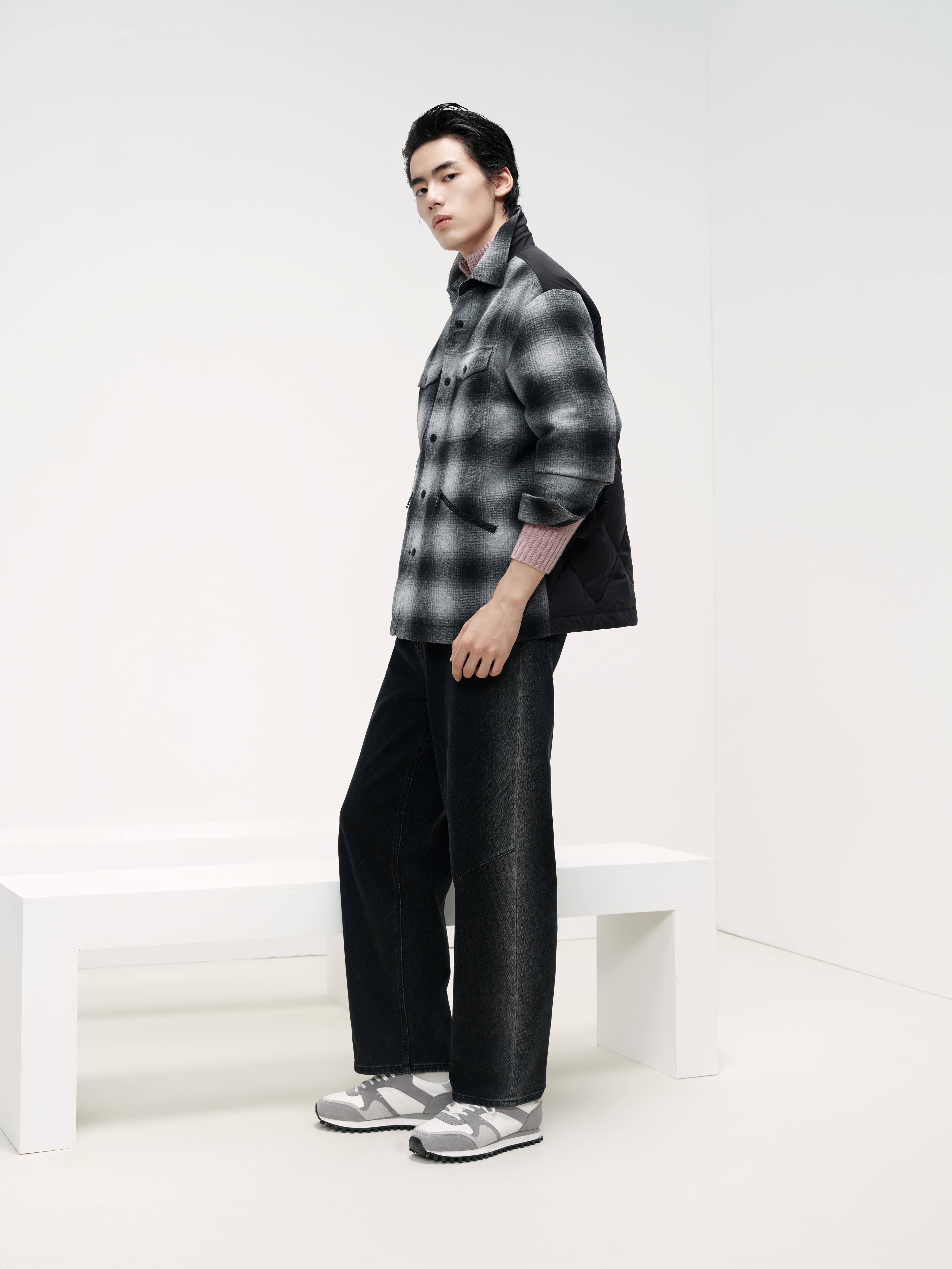 Men's Side-Ombre Straight Jeans
