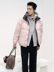 Men's Reversible Down Jacket with Detachable Sleeves