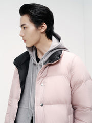 Men's Reversible Down Jacket with Detachable Sleeves