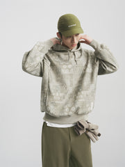 Men's Allover Jacquard Hooded Sweatshirt