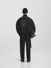 Men's Down Jacket with 3D Back Embroidery