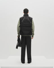 Men's Stand-Collar Zip-Detail Down Vest