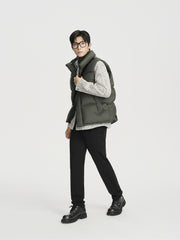 Men's Oversized Solid Down Vest