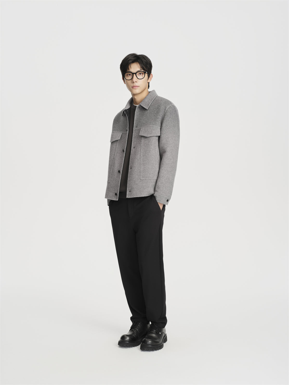 Men's Short Ombre Wool-Blend Jacket