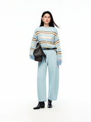 Women's Alpaca-Blend Striped Knit Sweater