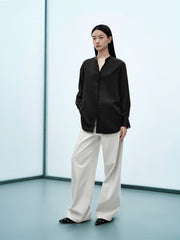 Women's High-Waist Oversized Curved-Leg Jeans