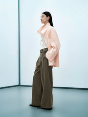 Women's High-Waist Wide-Leg Suit Trousers