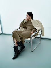 Women's Off-Shoulder Long-Sleeve Knit Dress