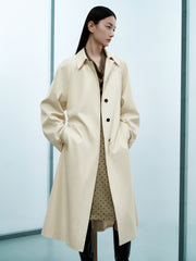 Women's Oversized Trench-Style Jacket with Belt